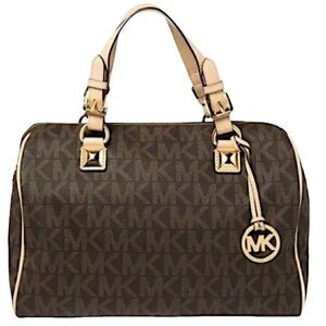 Michael Kors Dark Brown Monogram Satchel